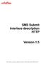 SMS Submit Interface description HTTP Version 1.5