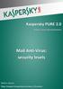 Kaspersky PURE 2.0. Mail Anti-Virus: security levels