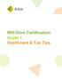MIS Core Certification Guide 1 Dashboard & Top Tips