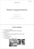 Medical Imaging Modalities