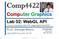 Comp4422. Computer Graphics. Lab 02: WebGL API   Prof. George Baciu. PQ838 x7272.