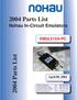 2004 Parts List Parts List. Nohau In-Circuit Emulators EMUL51XA-PC. April 09, 2004