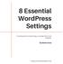 8 Essential WordPress Settings