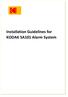 Installation Guidelines for KODAK SA101 Alarm System