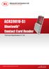ACR3901U-S1. Bluetooth Contact Card Reader. Technical Specifications V1.02. Subject to change without prior notice.