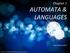 Chapter 1 AUTOMATA & LANGUAGES. Roger Wattenhofer. ETH Zurich Distributed Computing