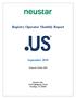 Registry Operator Monthly Report