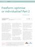 Freeform: optimise or individualise? Part 2