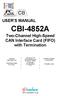 CBI-4852A Two-Channel High-Speed CAN Interface Card (FIFO) with Termination