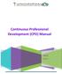 Continuous Professional Development (CPD) Manual